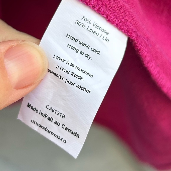 Amanda Moss Fuschia Neala Top, Size Large - Picture 8 of 9